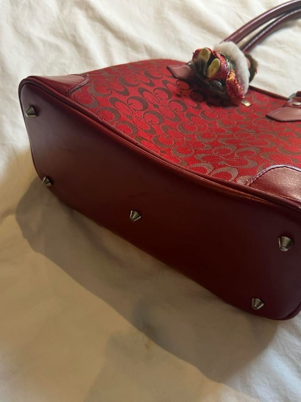 Vintage Red Monogram Purse Bag - Picture 8 of 8
